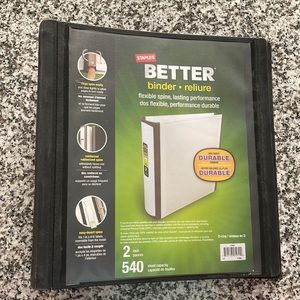 Staples Black Binder